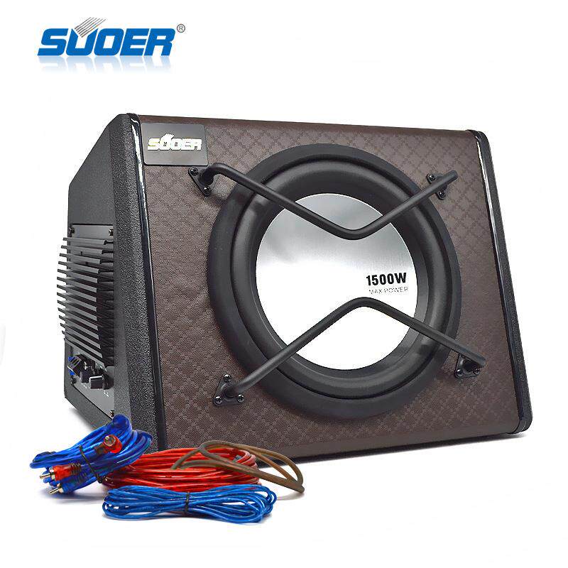 汽车音响改装梯形炮suoer索尔12v10寸大功率有源低音炮带功放板