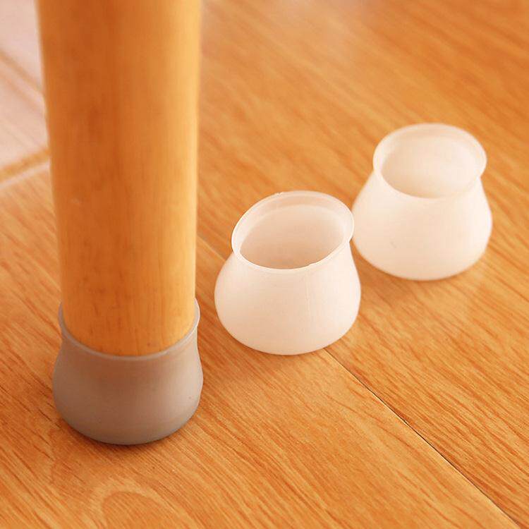 Silicone chair and table leg caps, chair leg protectors, tab