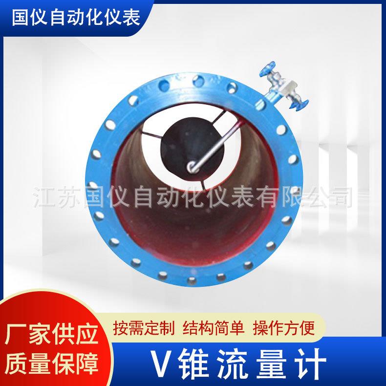 插入式喷嘴V锥流量计大管道高温节流沼气差压式V锥流量计