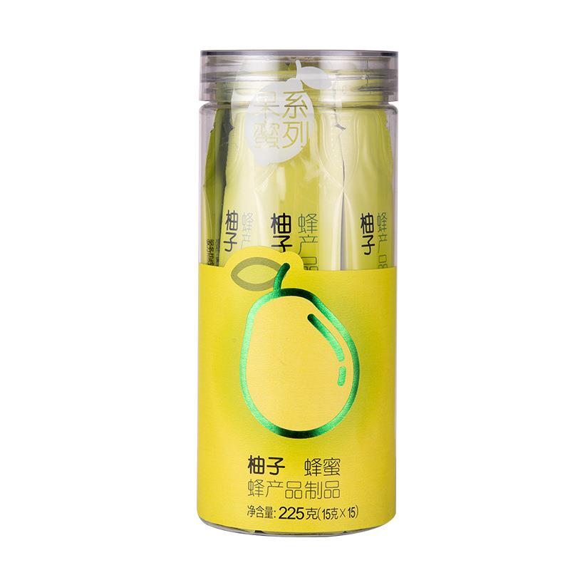 蜂蜜果汁饮品便携袋装柠檬蜂蜜罐装225g柚子蜂蜜现货果味蜂蜜