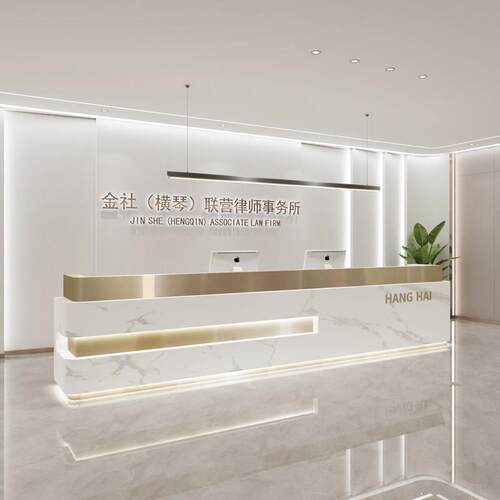 需定制现代公司展厅酒店样品屋展示中心前台接待台美容院商铺简约