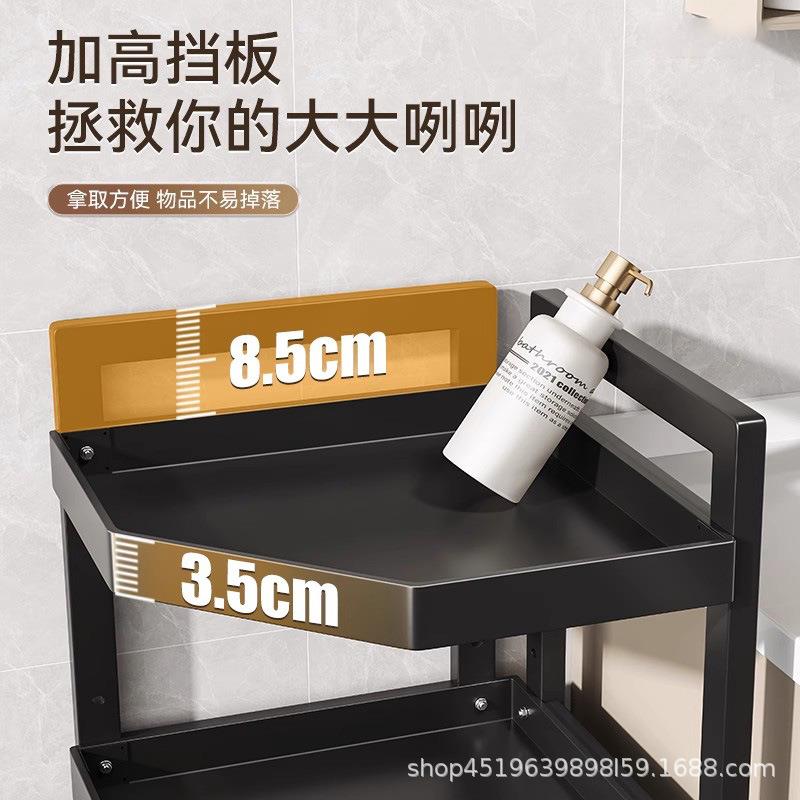 浴室物品置物架落角浴地式三形储物架洗手间置物室纳杂A-036物转