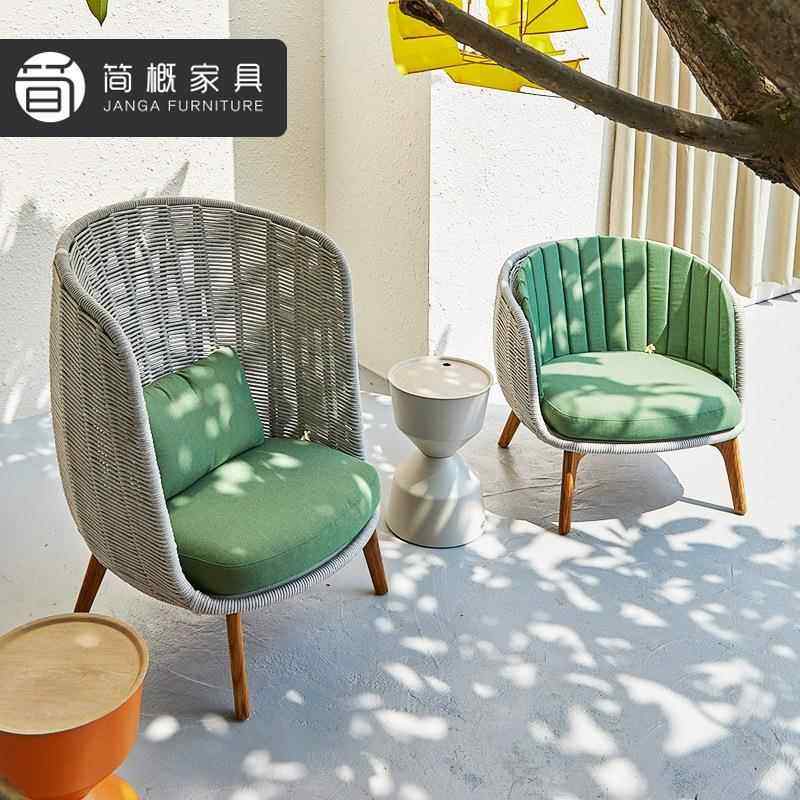 别庭院藤编60沙发墅组酒店阳台懒园人躺椅露天防水防晒花柚木沙发,住宅家具,户外沙发,淘宝优惠券,粉丝福利购,淘宝优惠卷