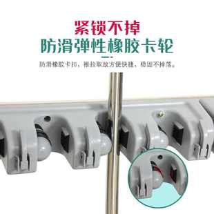 放扫把拖布家用清洁工具地拖收纳置物架子 不锈钢移动拖把架落地式