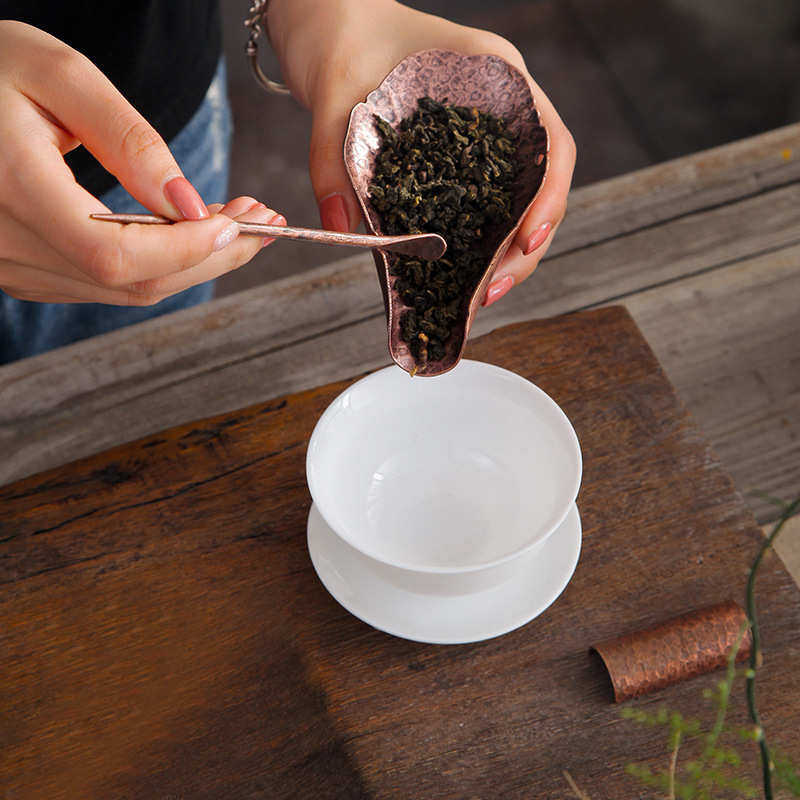 锤目纹茶艺手工茶荷纯铜仿古茶则茶匙茶勺茶针荷叶形禅意茶道配件,餐饮具,茶具礼盒,淘宝优惠券,粉丝福利购,淘宝优惠卷