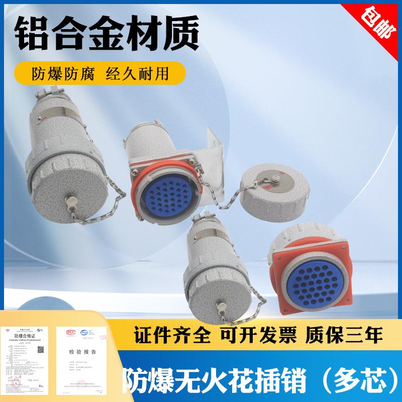 防爆无火花插销插座航空铸铝连接器6芯10芯14芯20芯30芯金连接器