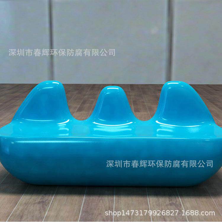 玻璃钢商场美陈休闲椅多人位休息坐凳商业街户外广场山峰造型长凳