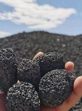 厂家红色黑色火山石 园林绿化鱼缸造景污水处理用火山岩颗粒