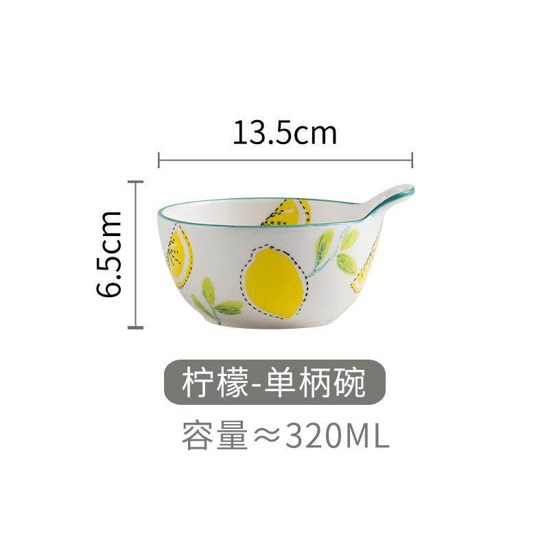 包邮日式小碗碗吃饭碗家用燕麦碗早餐碗麦片碗单耳宝宝辅食碗