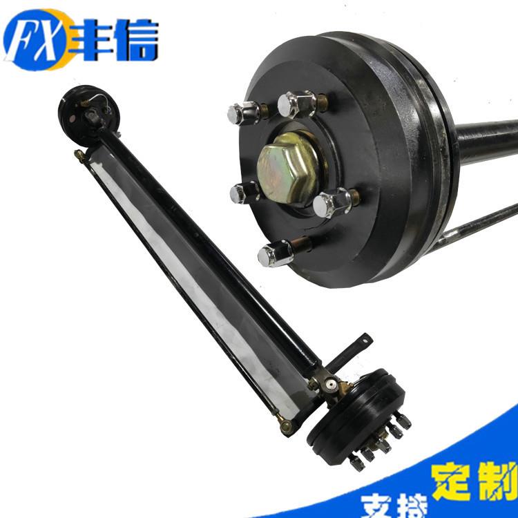 电动车餐车油刹前桥改装车载重式悬浮前桥碟刹前桥电动五孔前桥