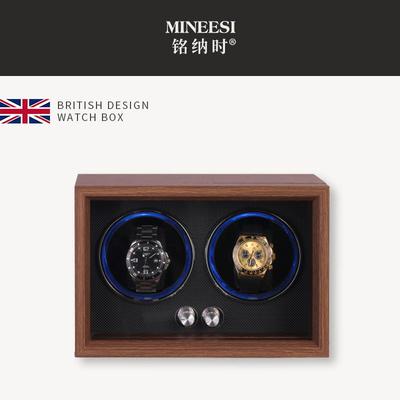 现货黑胡桃纹木质2表位自动机械表摇表器电动家用