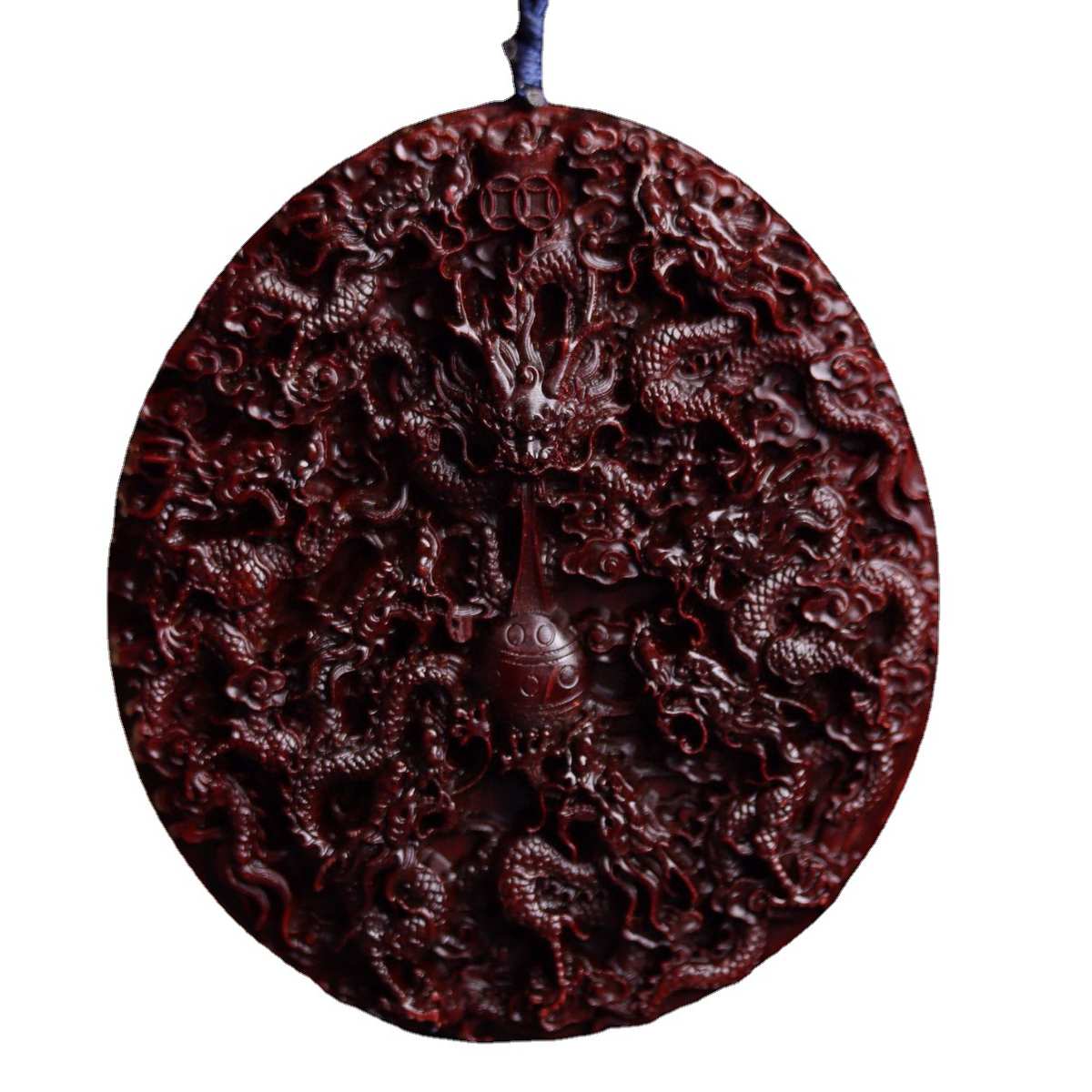 精雕挂件件无事手把紫檀九龙挂雕刻车厂家珠工艺批发印度牌戏