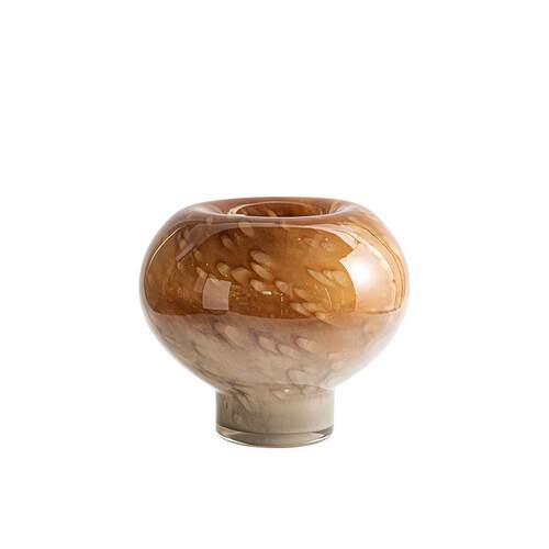 高级感小众轻奢渐变色玻璃花瓶客厅艺术中古插花器装饰花器