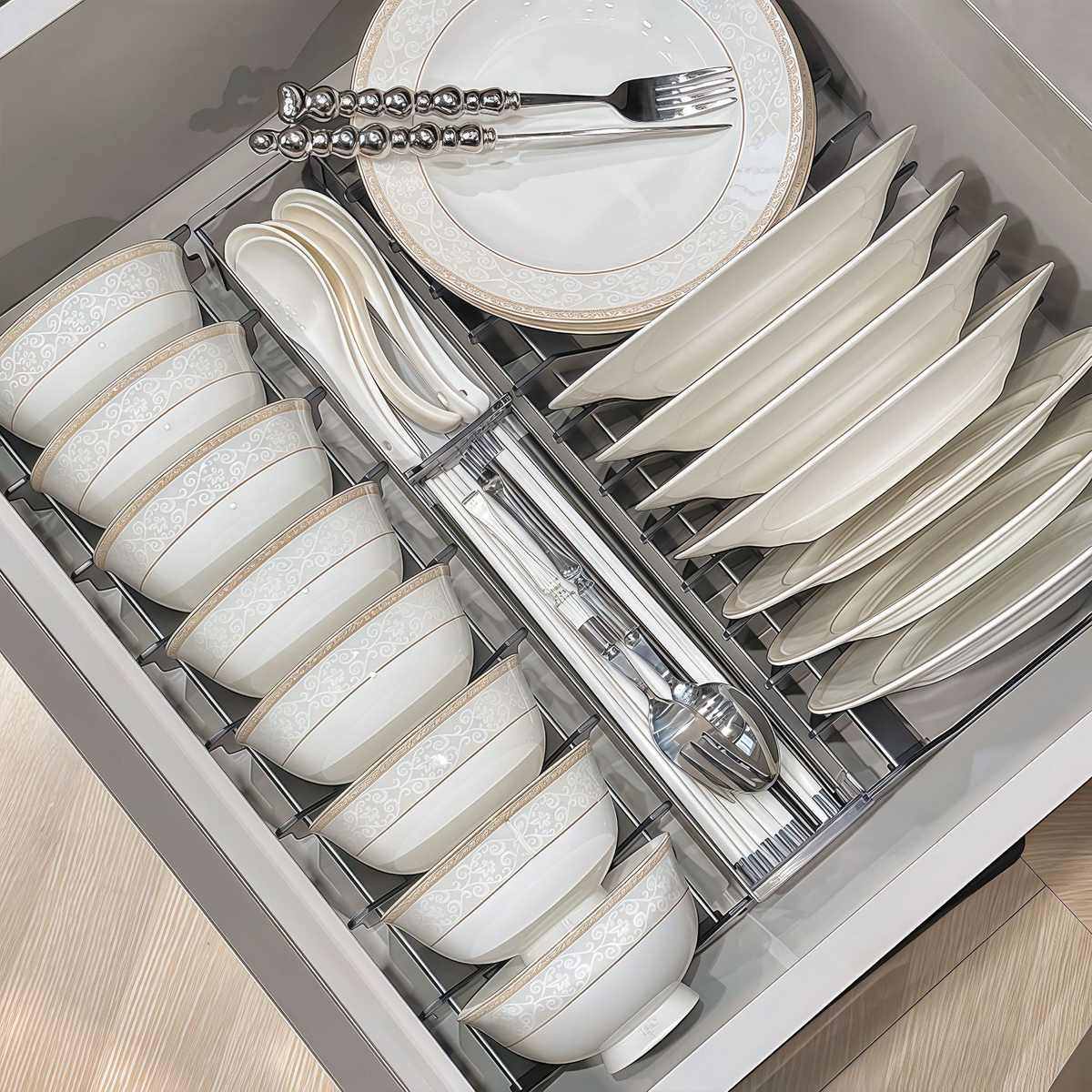 碗筷陶瓷餐具碟子家用子碗碟景德镇碗盘感简约乔迁套装新居组合