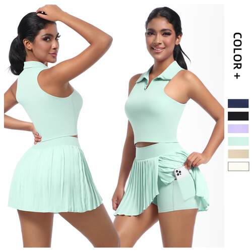 Outdoor tight fitting sports yoga vest set, high waisted