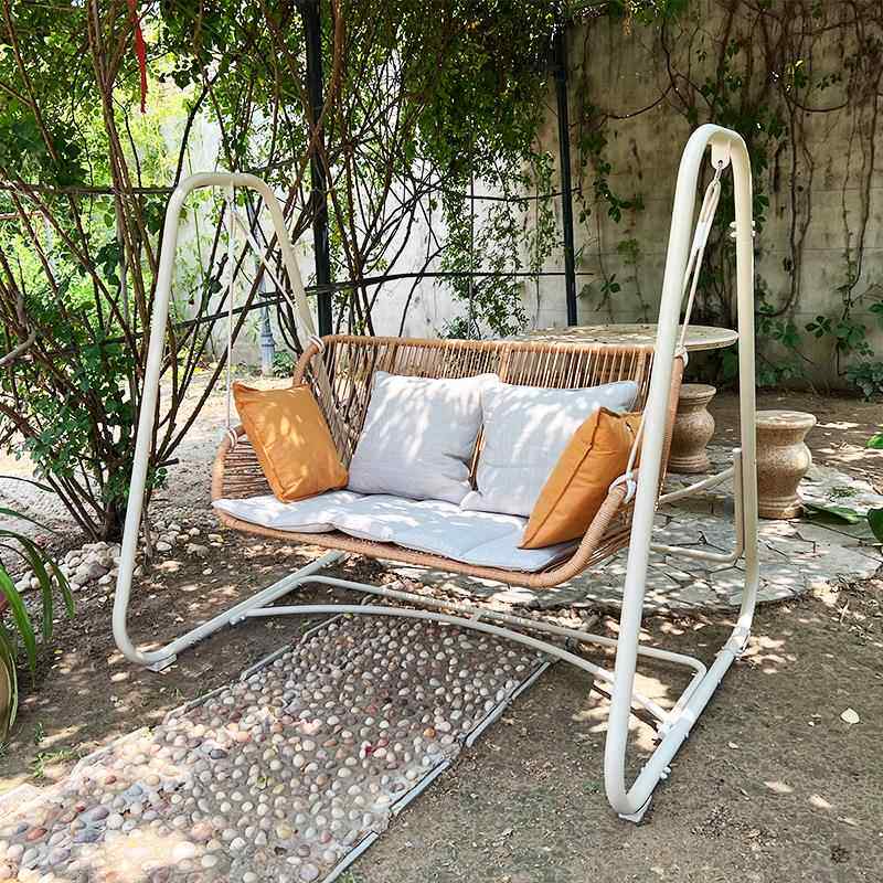 大型室网红户外院双人秋千家用别墅阳庭藤编吊椅外花园露台台休闲