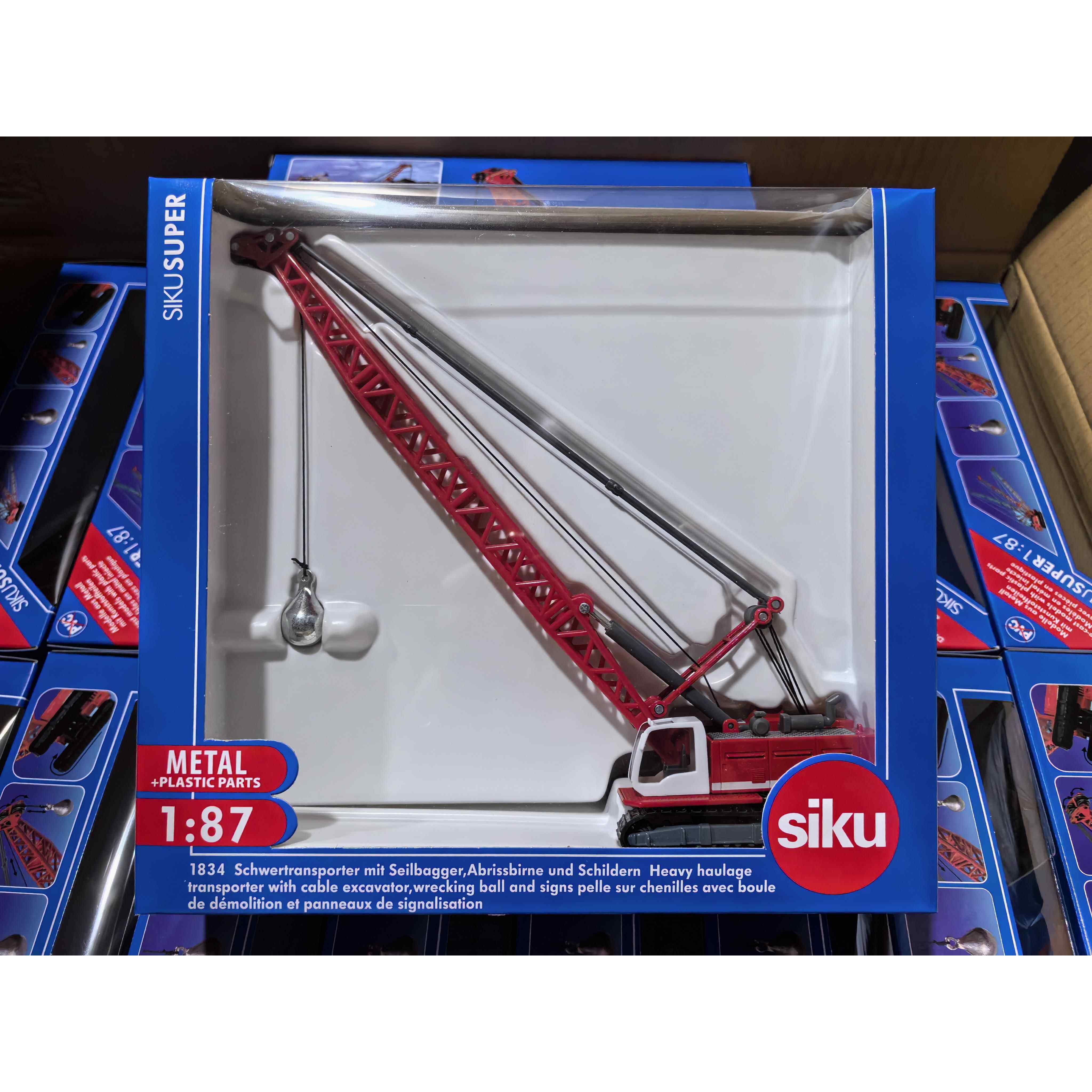 德国仕高SIKU塔式式缆索破拆机工程吊车儿童玩具合金车模型1834同