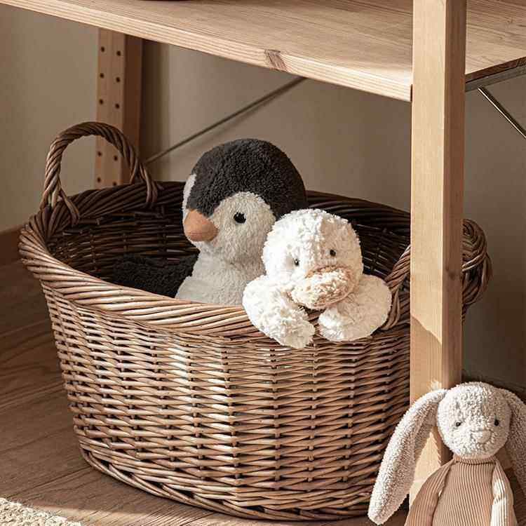 子脏衣篓10036720衣篮脏藤编衣服收纳筐篮柳编洗脏衣框玩具编织箱