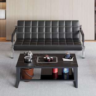 办三公沙发简约0015现代几办公室商务人接待位沙发茶组合