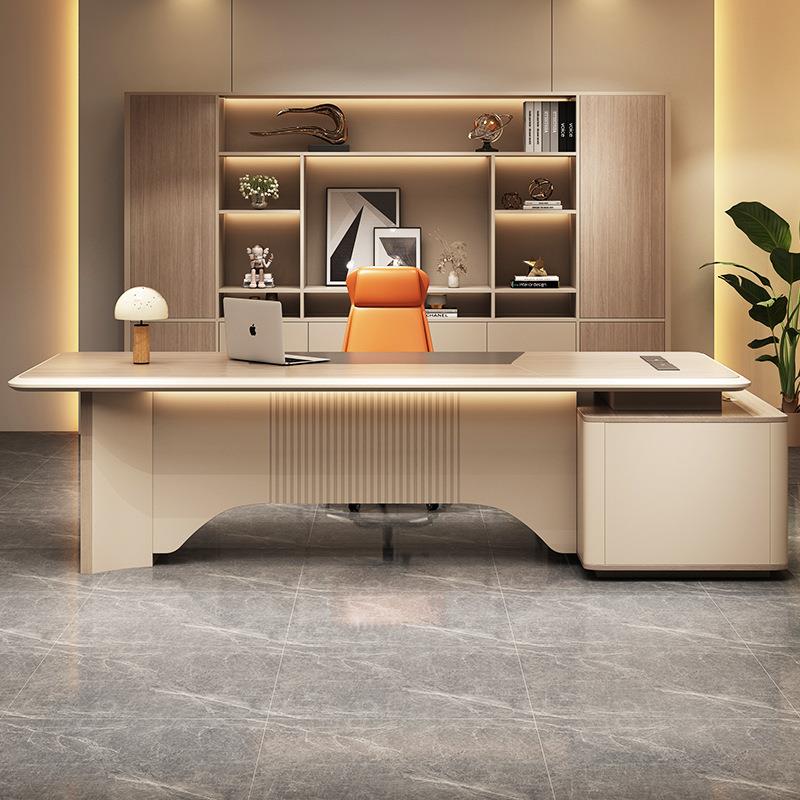 老板桌总裁桌简约现代办公家具经理桌椅组合轻奢大气总经理大班台