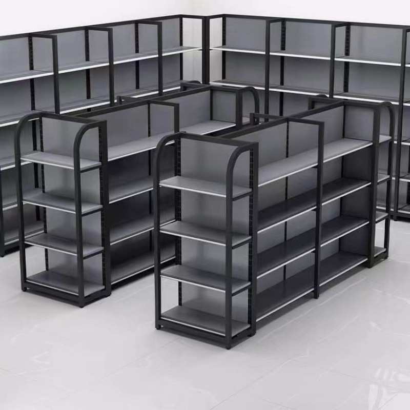 超市货架置物架多层可调节单双面便利店母婴零食店宠物商店展示柜