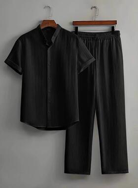 Casual Polyester Blend Suit Comfortable Semi-Transparent