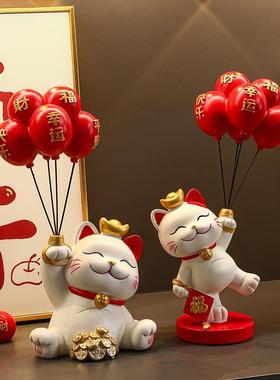 猫摆件家居入户门客厅电视柜酒柜玄关装饰品新房乔迁新居马小
