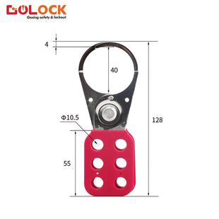 格新多mm细梁安GOLOCK全搭孔扣锁4具钢制注塑手柄锁扣人管理6锁安