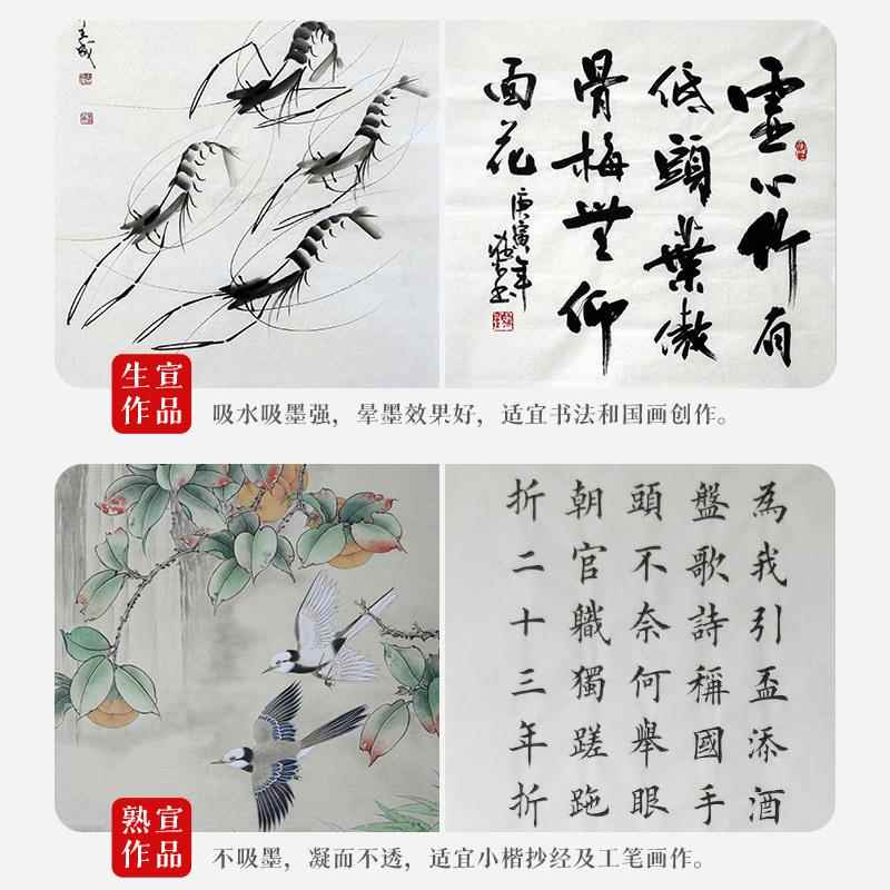 宣纸生宣工特净皮BOK手檀皮宣法书品纸专用四尺六尺整张对开国作