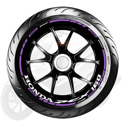 适用滑板车PCX160/150/125反光防水个性轮毂改装贴纸轮圈装饰贴花