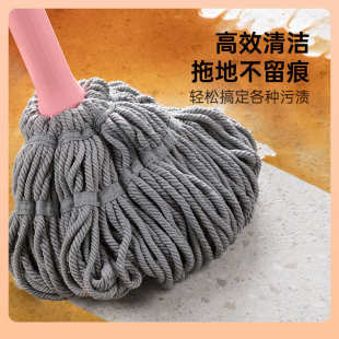 棉线拖把2023年新款 ⊕茶花拖把家用自拧水拖布旋转吸水手拧老式