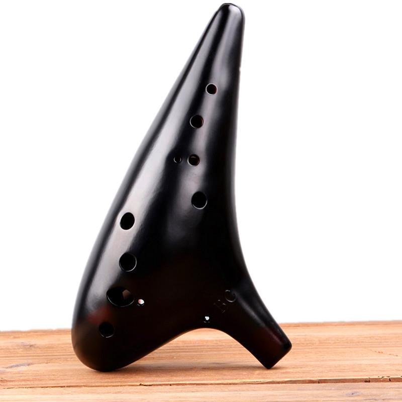 正品陶笛乐器12孔业专演奏级桃陶瓷熏二烧低音BC调十孔笛成人初学