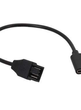 安卓Type-C转风扇转接线 3PIN/4PIN黑色T123 Type-C to Fan延长线