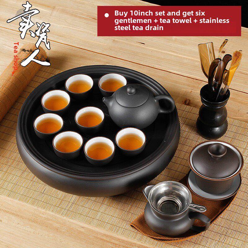 紫砂潮汕功夫茶具成套家用小套现代简约陶瓷茶盘茶壶茶杯茶具