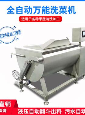 新型洗菜机全自动蔬菜清洗机不锈钢白菜清洗机翻斗涡流果蔬清洗线
