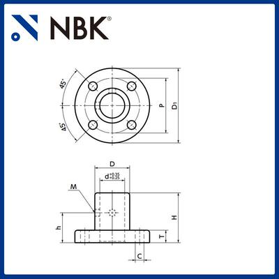 NBK DPH 管支架 S45C 无电解镀镍 固定圆管用 机械零配件厂家直供