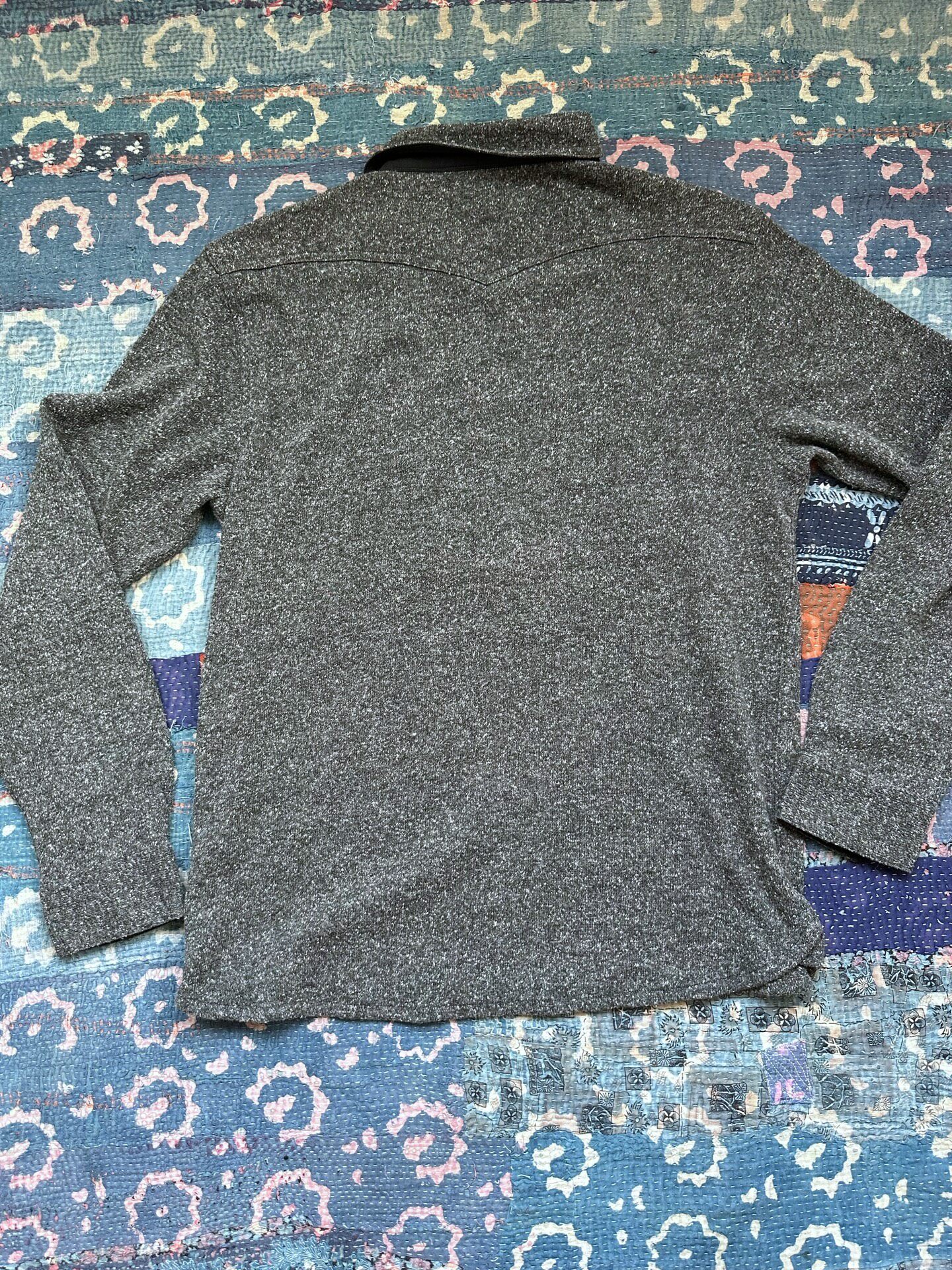 RRL Gray Long-Sleeve Cavalry Shirt — front