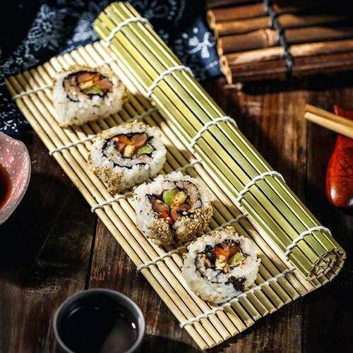 青皮寿司帘寿司不沾垫子包饭竹帘寿司卷帘子寿司席家用工具套装