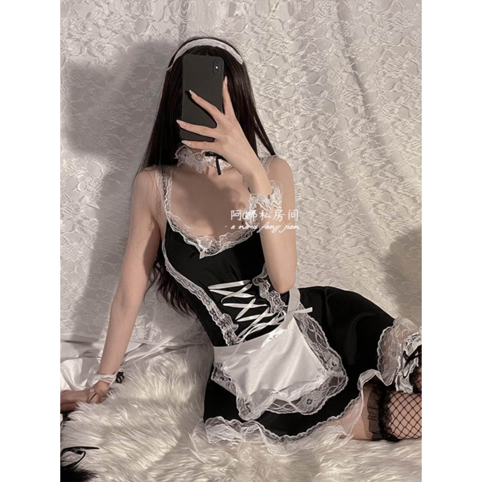 性感内衣大码胖妹妹cos女仆套装蕾丝诱惑纯欲制服情绪睡衣女器却