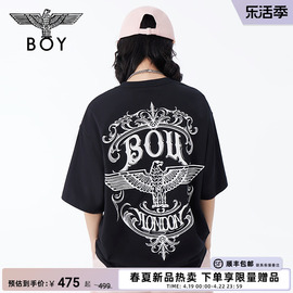 都铎王朝BOYLONDON春夏24情侣款T恤老鹰印花短袖N01030