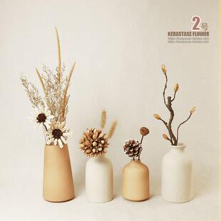 小摆件家居饰品软装 干花茶几玄关原木风 客厅柜子书架电视柜日式