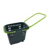 45L厚款 26511拉拉手塑料杆超市手篮篮拖篮 彩色把HM