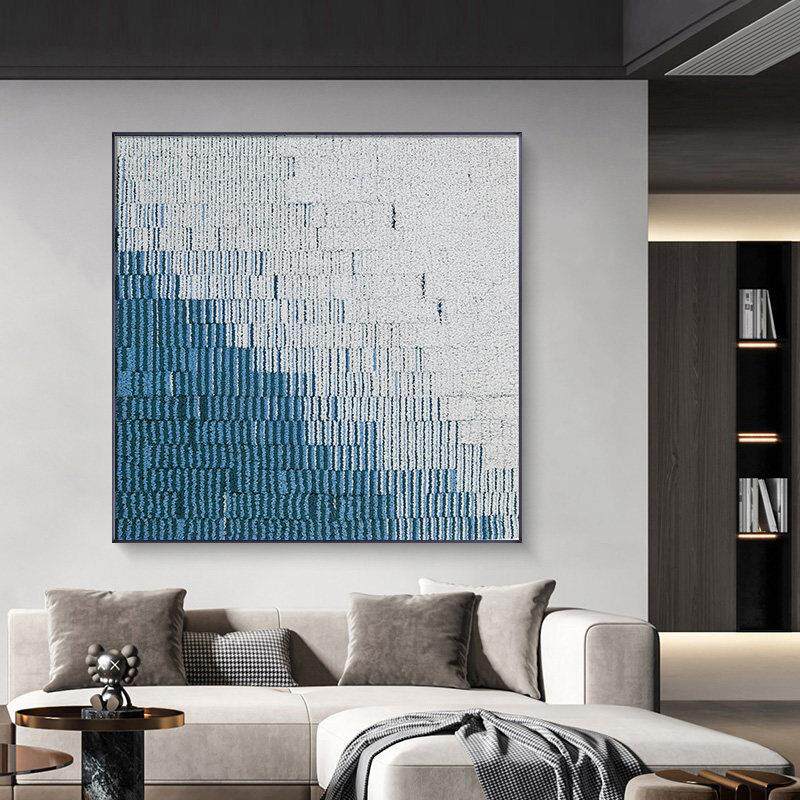 创意时尚餐桌背景墙挂画艺术立体感壁画简约客厅装饰画方型饭厅挂