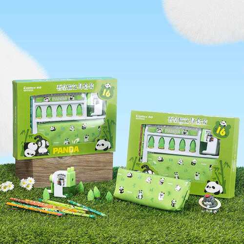 齐心 WHT0035 猫猫熊 学生文具套装