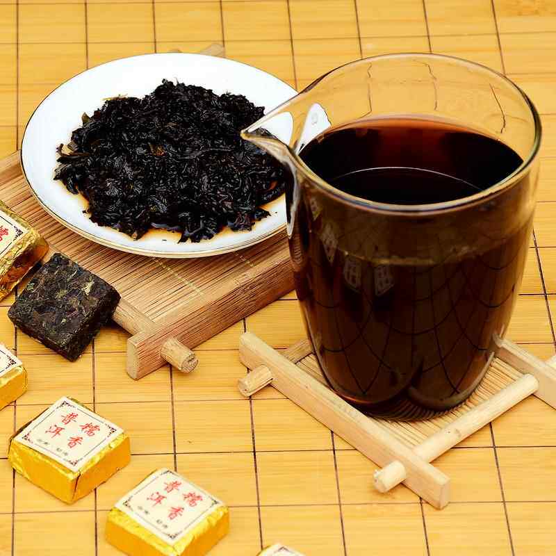 棠谦云南糯米香普洱茶浓香陈年古树熟茶迷你小沱茶方砖500g木桶装