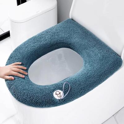 Plush Toilet Seat Cover for Home Use, Winter Thickened All-S