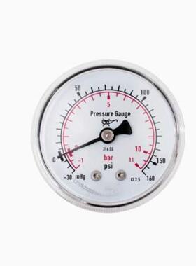 IP54轴向BA级高纯压力表 BA级UHP公螺纹 1.6FS全量程洁净压力表