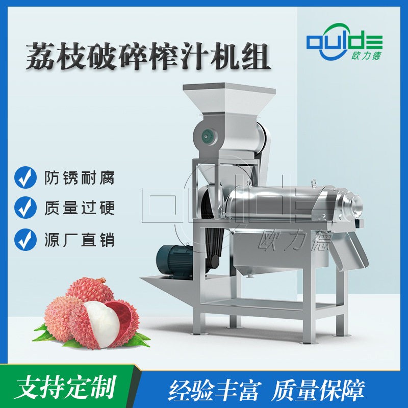 专业不锈钢304工业螺旋挤压荔枝破碎榨汁机橙子柠檬破碎厂家直销