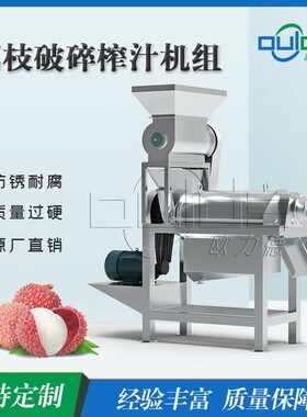 专业不锈钢304工业螺旋挤压荔枝破碎榨汁机橙子柠檬破碎厂家直销