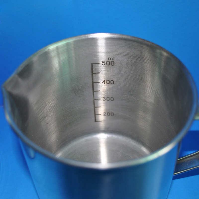 实验室烧杯量杯 500 1000ml 2000毫升304不锈钢量杯 刻度杯